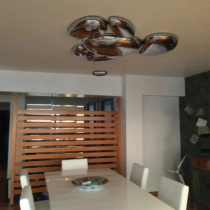 Amaris Modern Silver Flush Mount Chandelier - Bling Lighting Studio