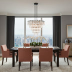 Art Glass Delsie Round Chandelier by Bling Lighting Studio