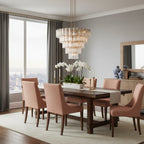 Art Glass Delsie Round Chandelier by Bling Lighting Studio