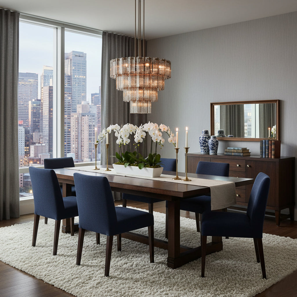 Art Glass Delsie Round Chandelier by Bling Lighting Studio