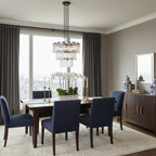 Art Glass Delsie Round Chandelier by Bling Lighting Studio