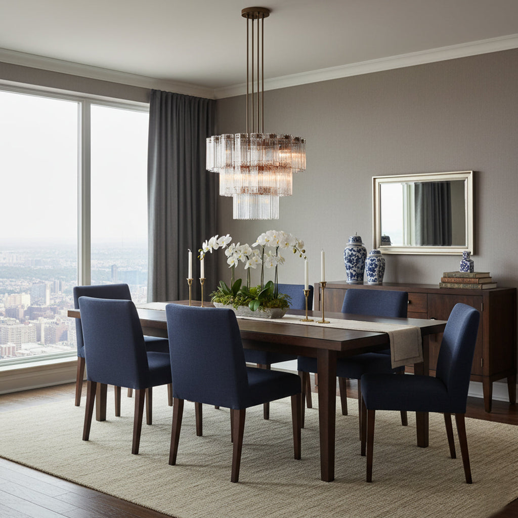 Art Glass Delsie Round Chandelier by Bling Lighting Studio