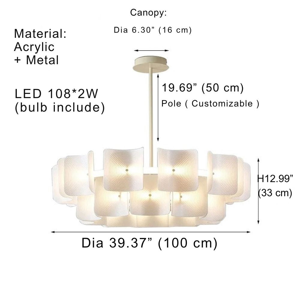 Arten Modern Acrylic Chandelier - Bling Lighting Studio