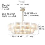 Arten Modern Acrylic Chandelier - Bling Lighting Studio