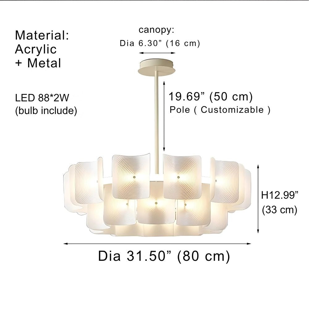Arten Modern Acrylic Chandelier - Bling Lighting Studio