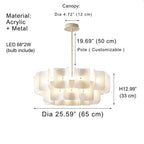 Arten Modern Acrylic Chandelier - Bling Lighting Studio