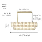 Arten Modern Acrylic Chandelier - Bling Lighting Studio