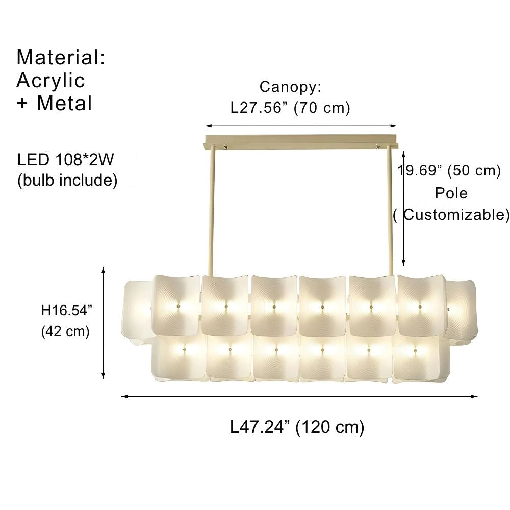 Arten Modern Acrylic Chandelier - Bling Lighting Studio