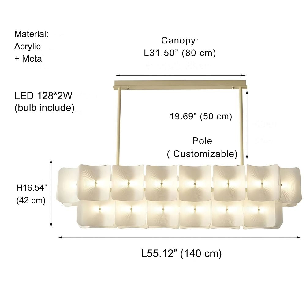 Arten Modern Acrylic Chandelier - Bling Lighting Studio