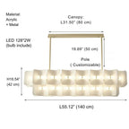 Arten Modern Acrylic Chandelier - Bling Lighting Studio