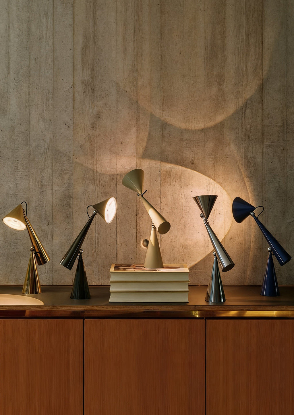 Articulated Cone Table Lamp by Bling Lighting Studio