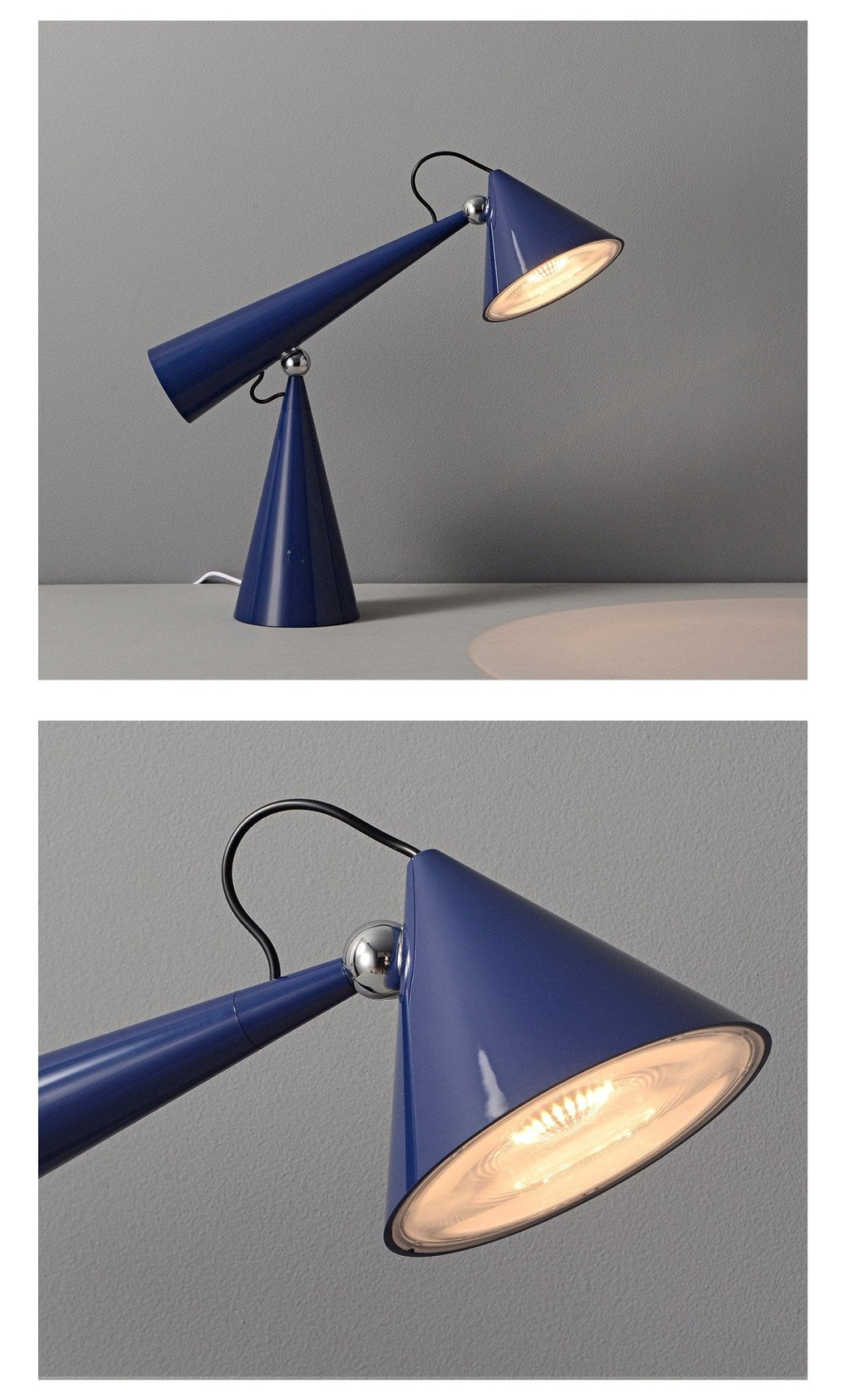 Articulated Cone Table Lamp by Bling Lighting Studio