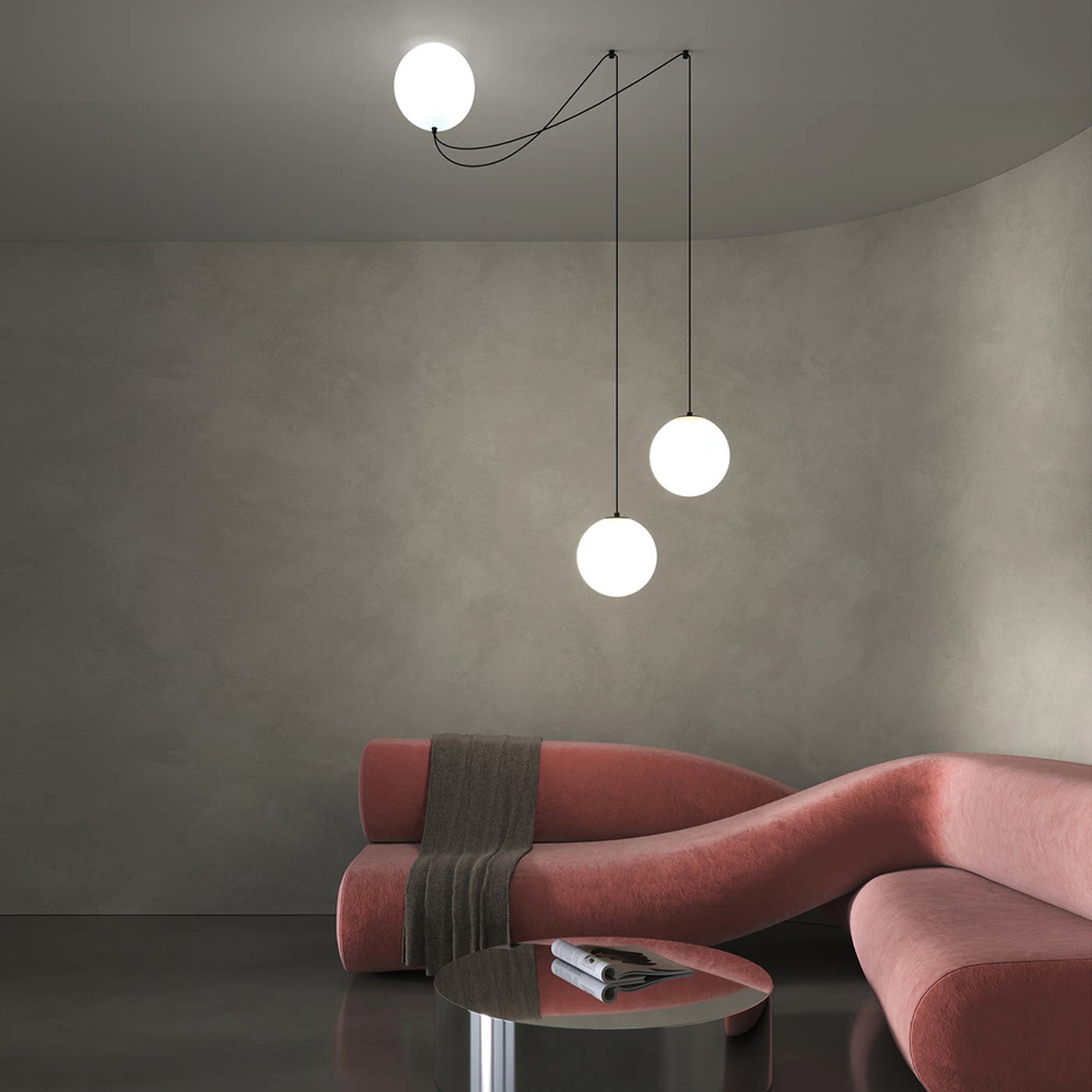 Asteris Multi Globe Pendant Lamp by Bling Lighting Studio