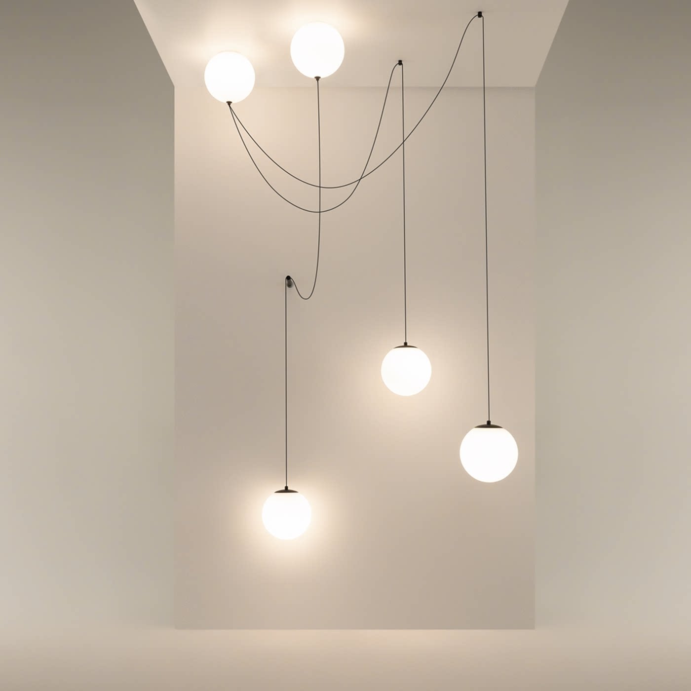 Asteris Multi Globe Pendant Lamp by Bling Lighting Studio
