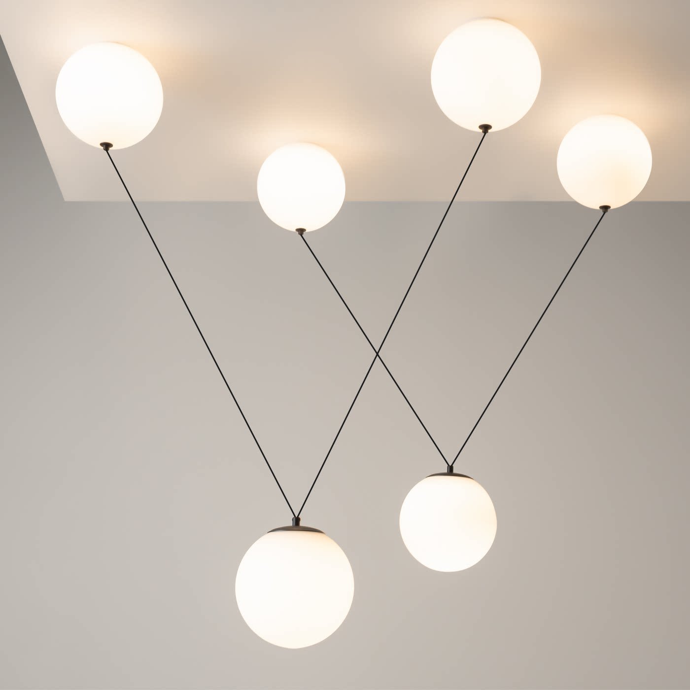 Asteris Multi Globe Pendant Lamp by Bling Lighting Studio