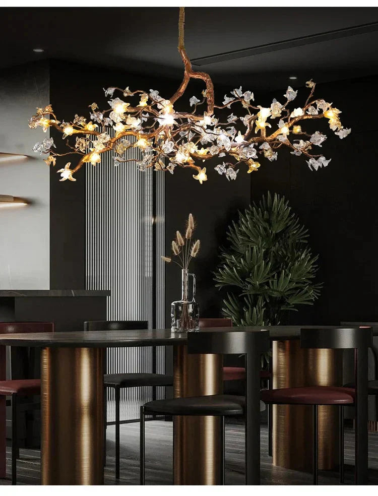 Sutober Sculptural Branch Chandelier for Staircase detail view