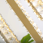 Aten Crystal Staircase Chandelier for high ceiling staircase and foyer lighting