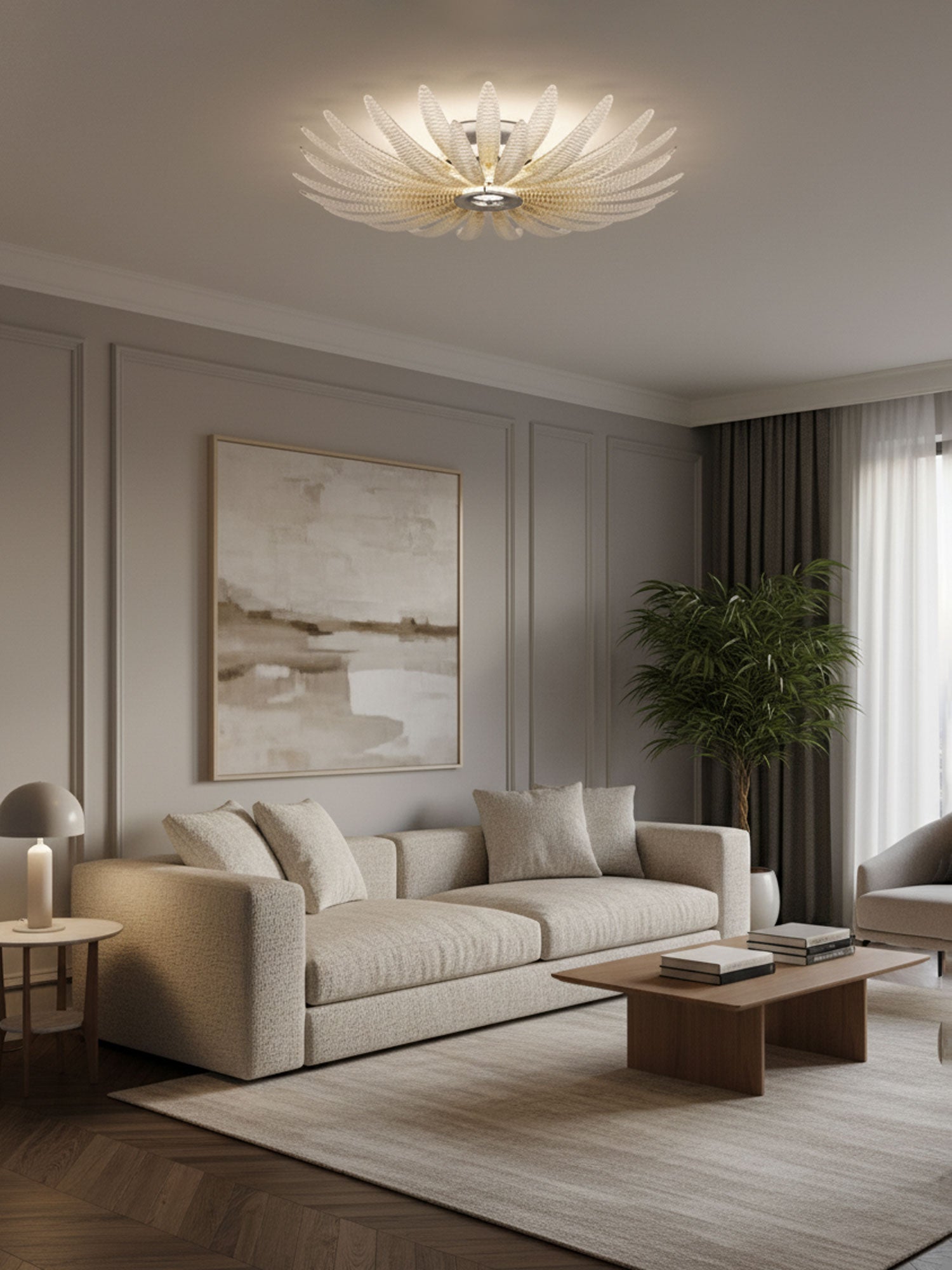 Aurelia Murano Glass Petal Ceiling Light by Bling Lighting Studio