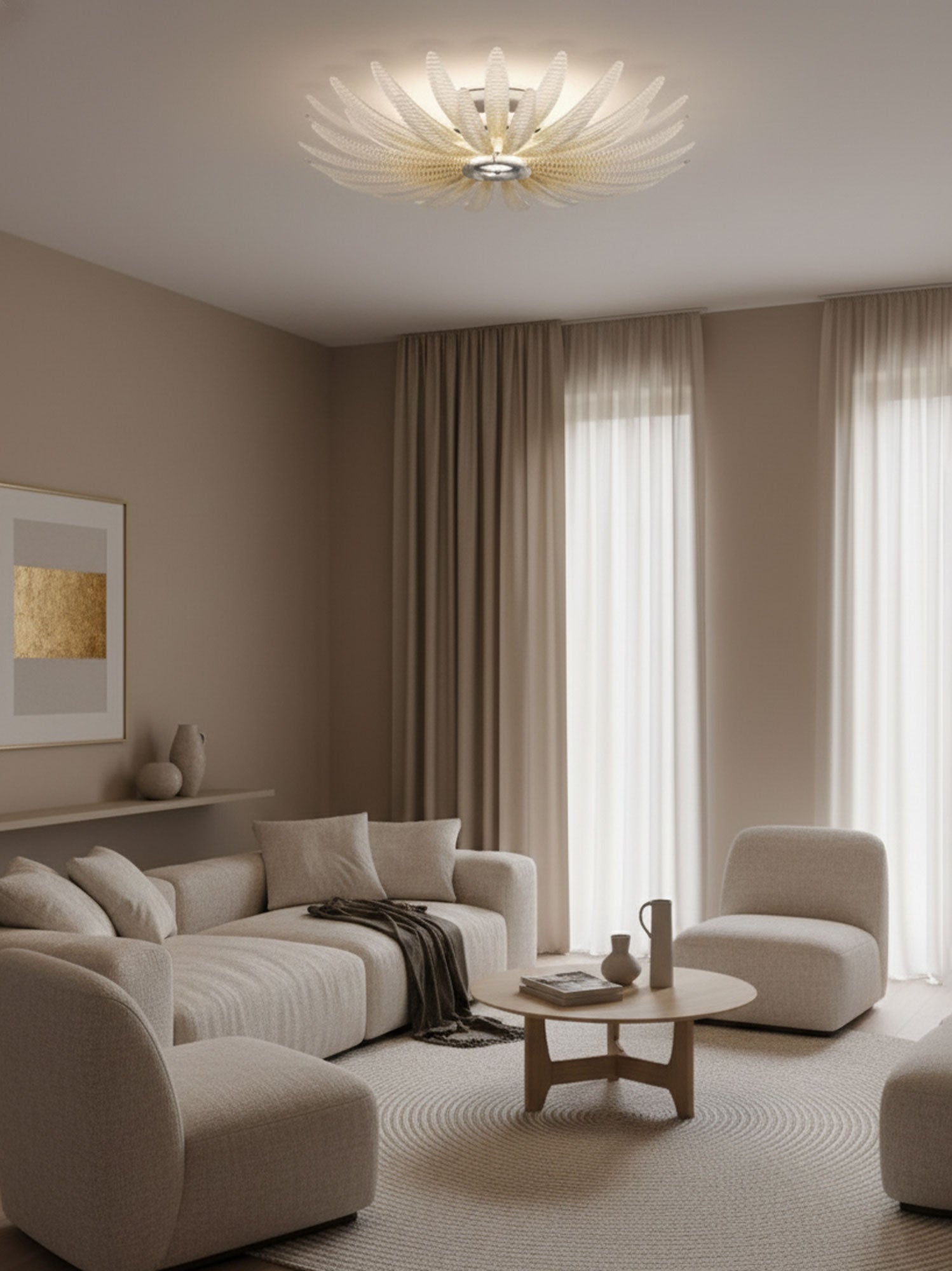 Aurelia Murano Glass Petal Ceiling Light by Bling Lighting Studio