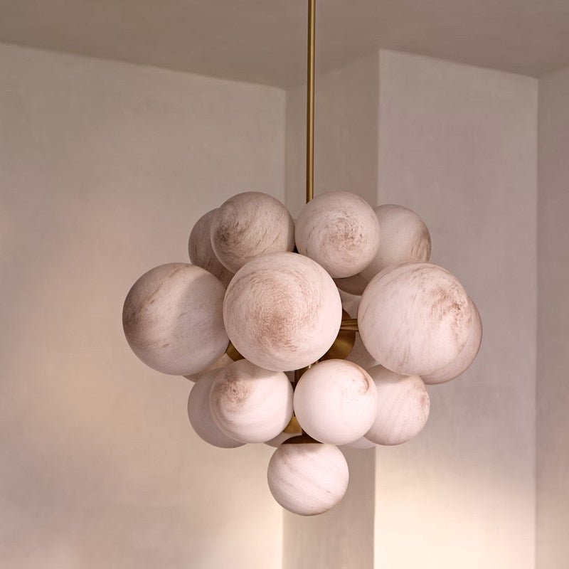 Aurelia Alabaster Cluster Chandelier by Bling Lighting Studio