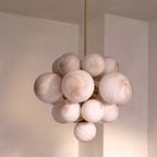 Aurelia Alabaster Cluster Chandelier by Bling Lighting Studio