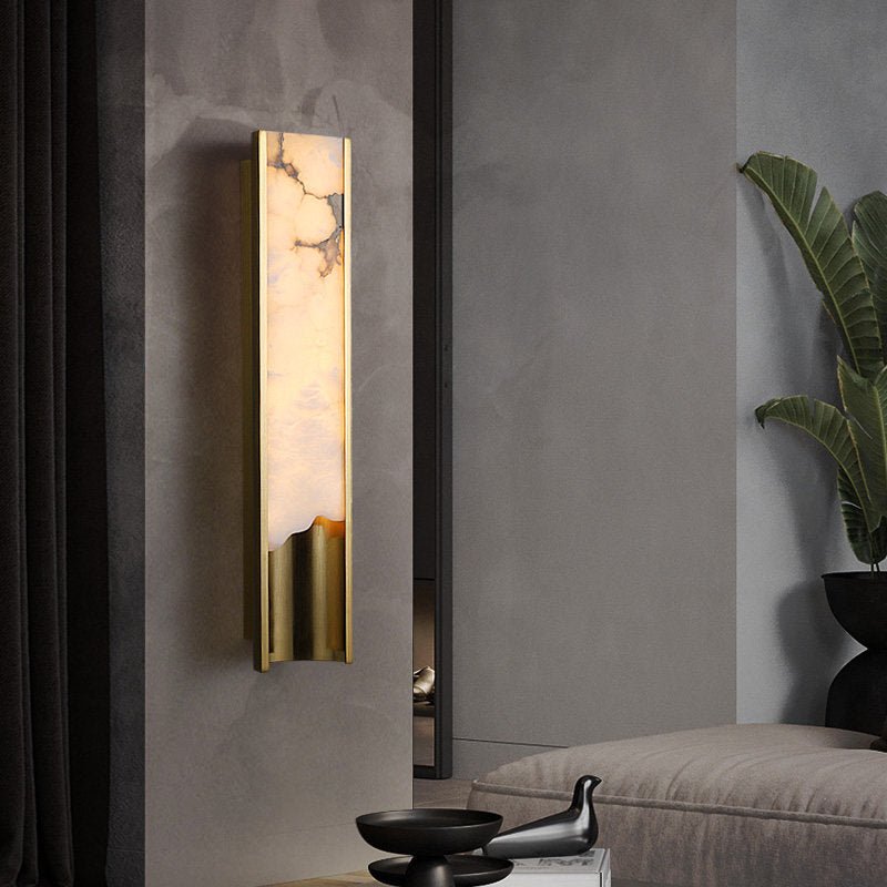 Aurelia Vein Alabaster Wall Light by Bling Lighting Studio