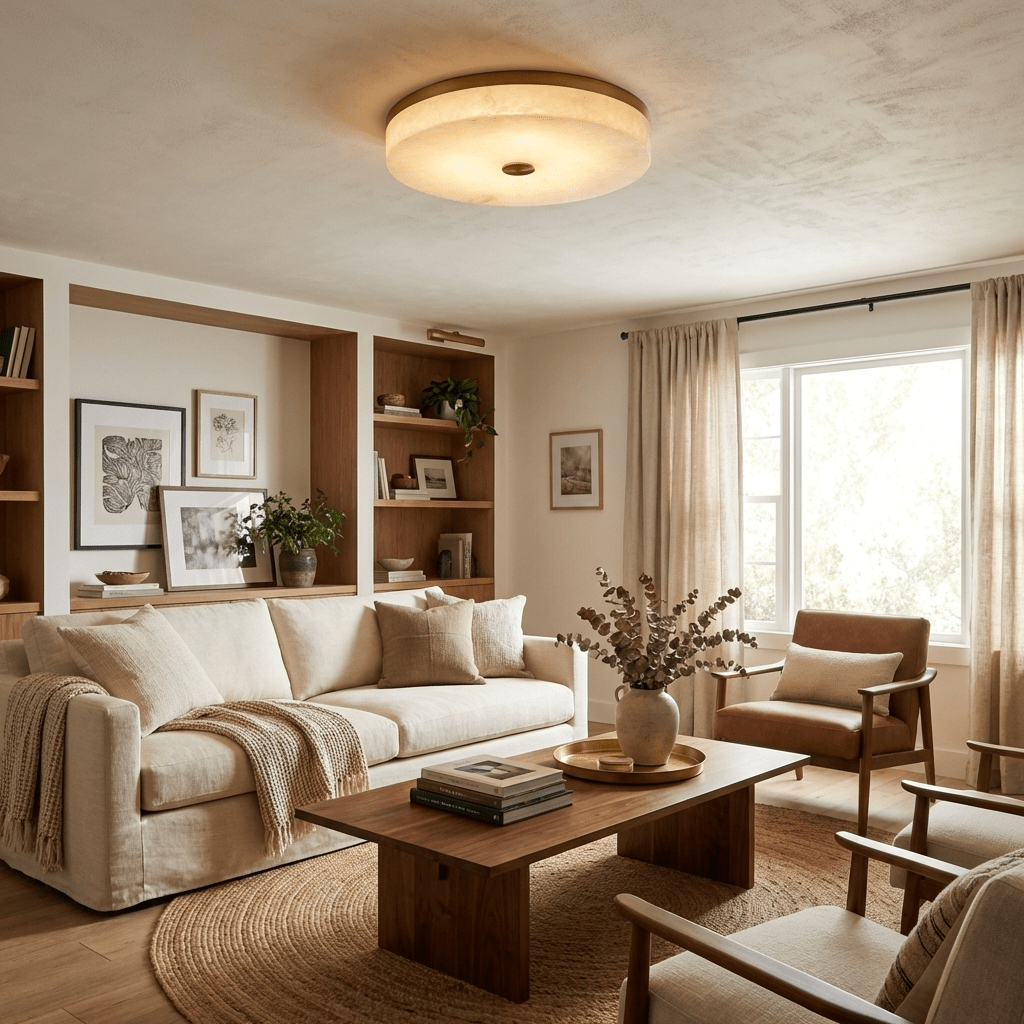 Aurelia Alabaster Ceiling Light by Bling Lighting Studio