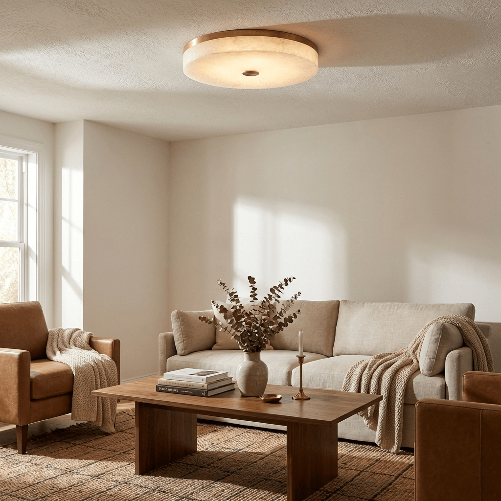Aurelia Alabaster Ceiling Light by Bling Lighting Studio