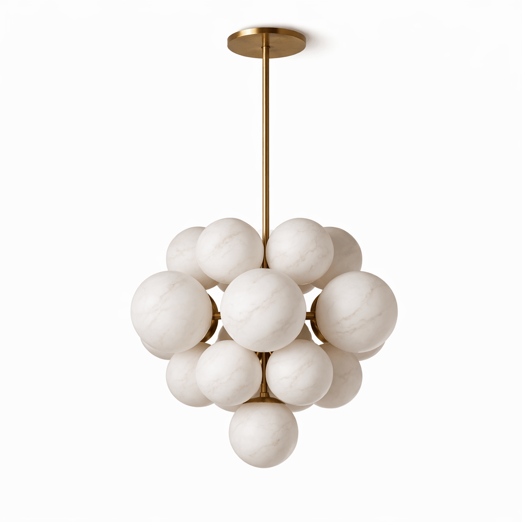 Aurelia Alabaster Cluster Chandelier by Bling Lighting Studio