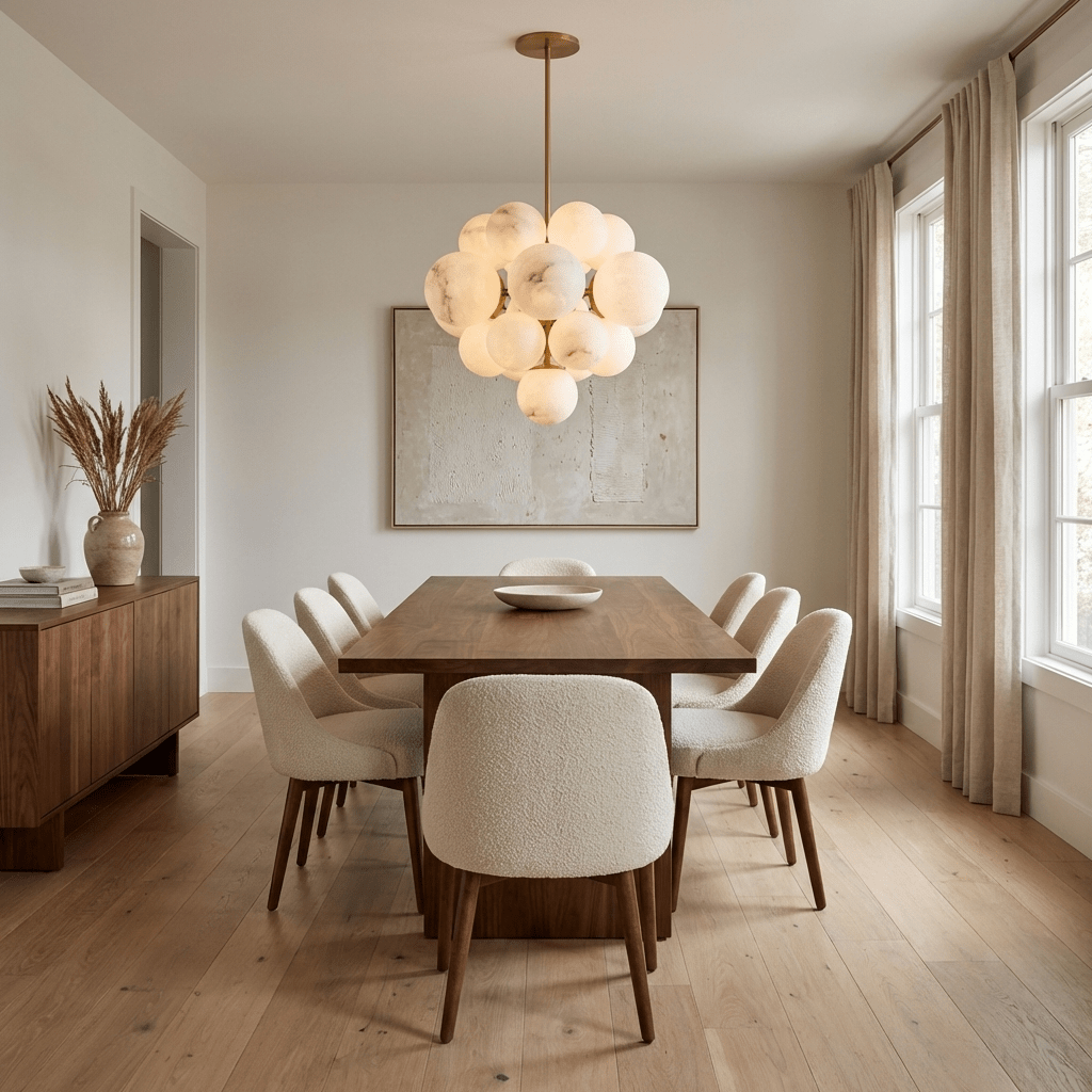 Aurelia Alabaster Cluster Chandelier by Bling Lighting Studio