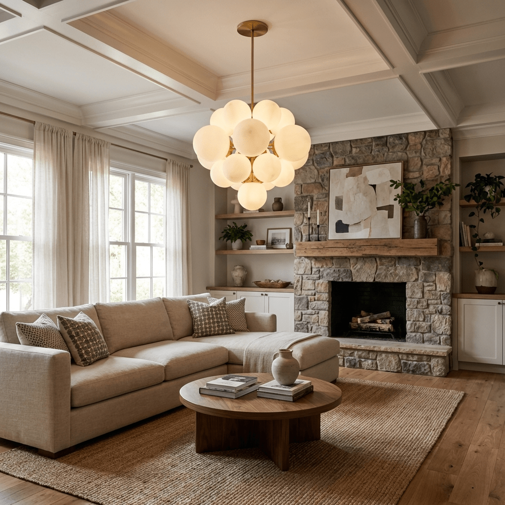 Aurelia Alabaster Cluster Chandelier by Bling Lighting Studio