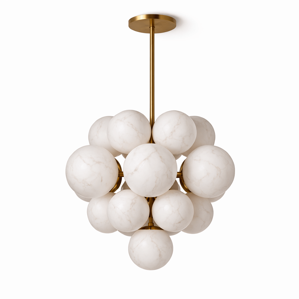 Aurelia Alabaster Cluster Chandelier by Bling Lighting Studio