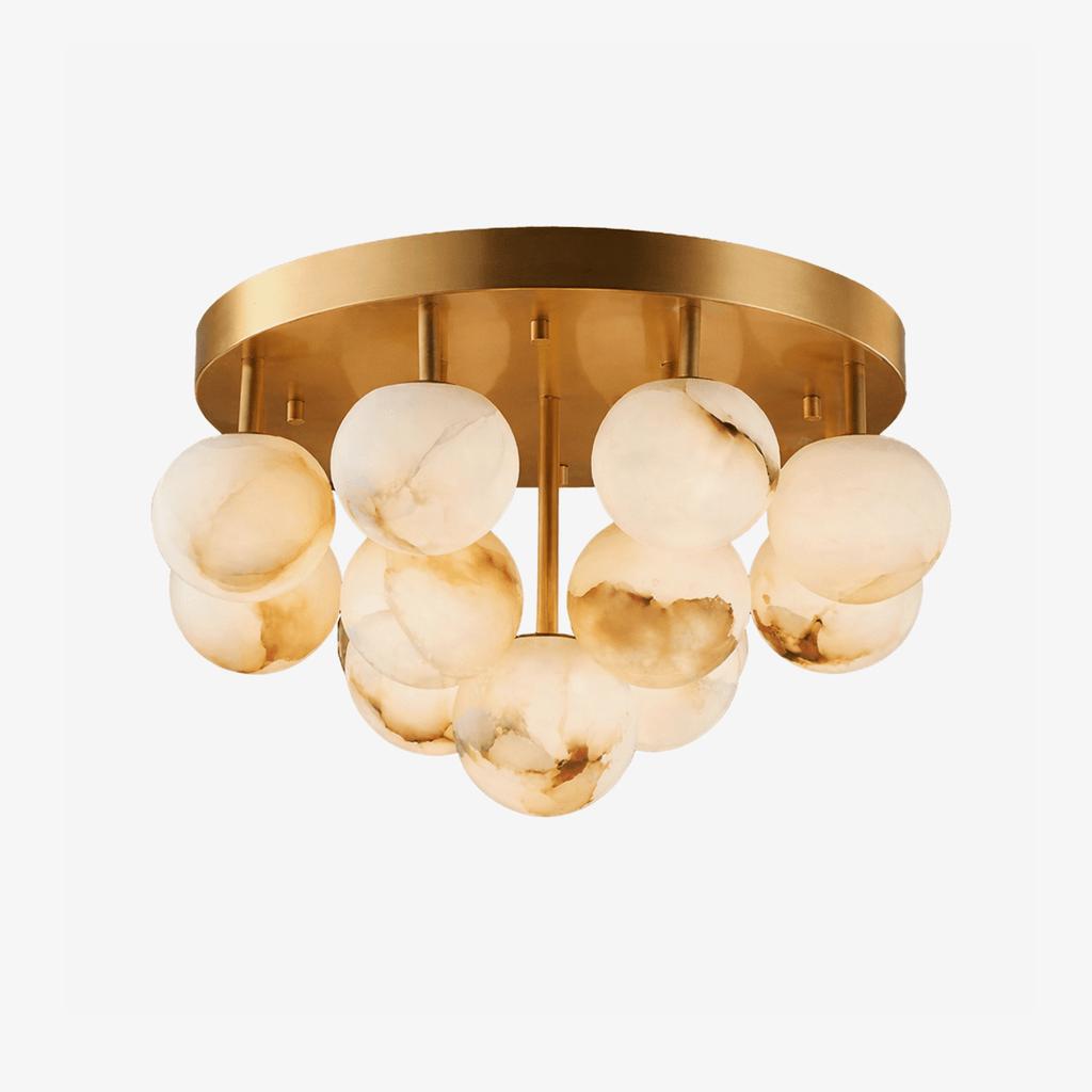 Aurelia Alabaster Globe Ceiling Light by Bling Lighting Studio
