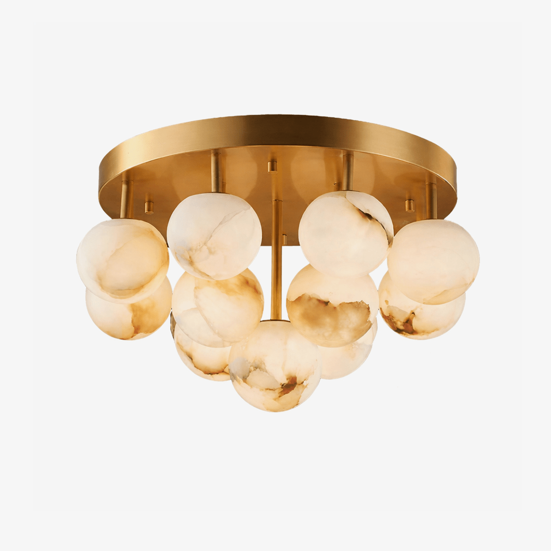 Aurelia Alabaster Globe Ceiling Light by Bling Lighting Studio
