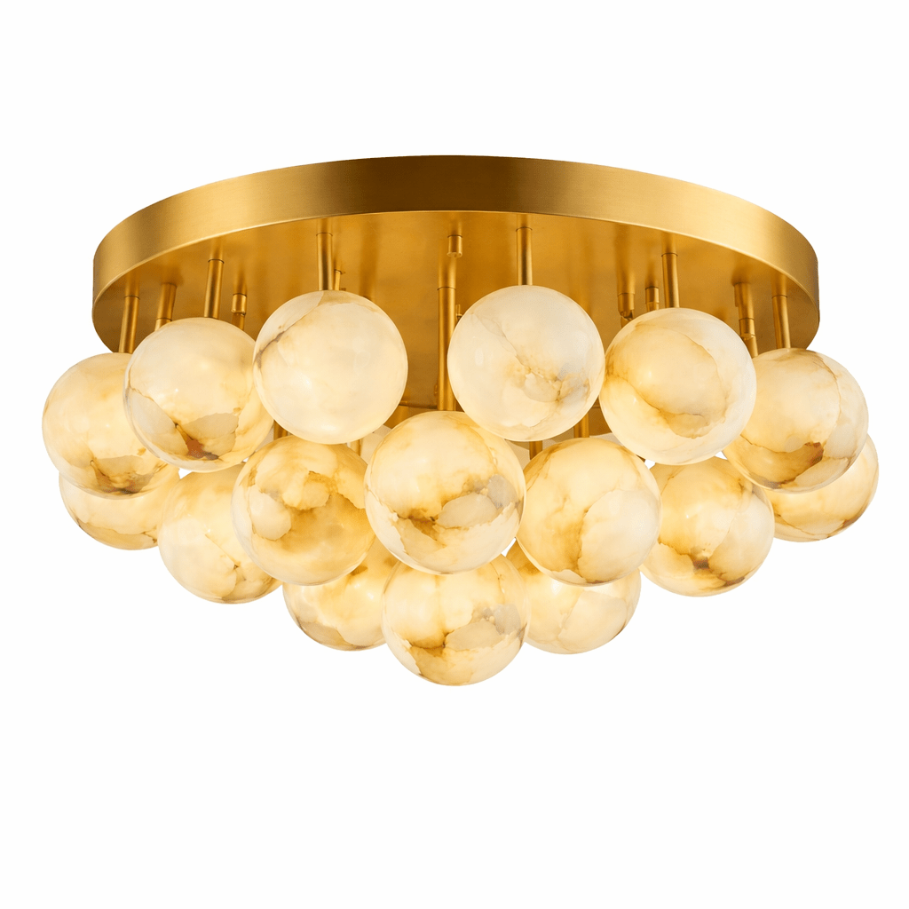 Aurelia Alabaster Globe Ceiling Light by Bling Lighting Studio