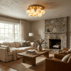 Aurelia Alabaster Globe Ceiling Light by Bling Lighting Studio