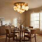 Aurelia Alabaster Globe Ceiling Light by Bling Lighting Studio