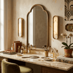 Aurelia Arch Alabaster Wall Light by Bling Lighting Studio