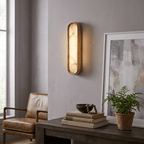 Aurelia Arch Alabaster Wall Light by Bling Lighting Studio