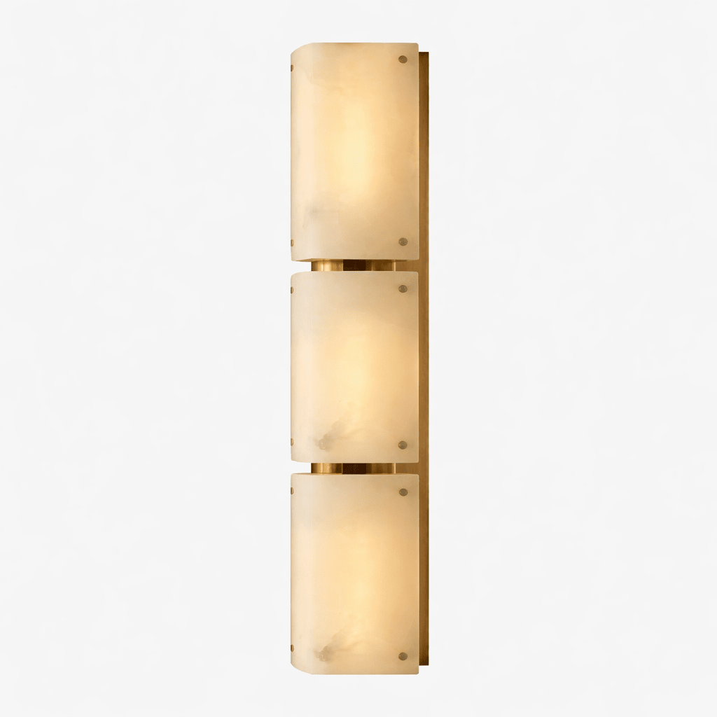 Aurelia Double Panel Alabaster Wall Light by Bling Lighting Studio