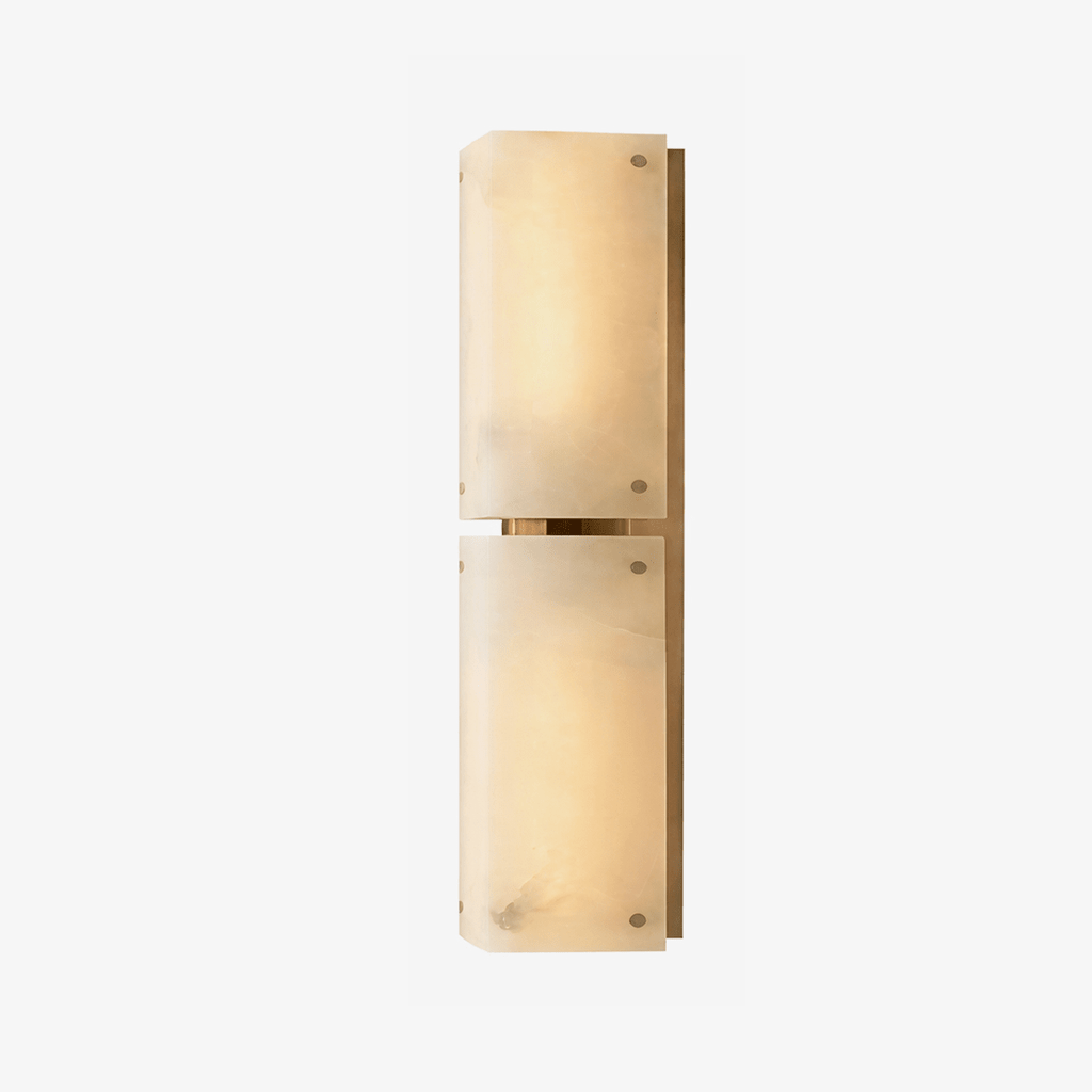 Aurelia Double Panel Alabaster Wall Light by Bling Lighting Studio