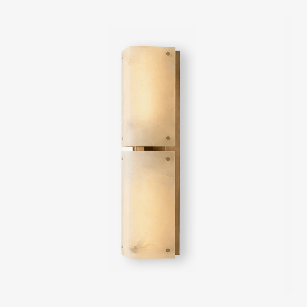 Aurelia Double Panel Alabaster Wall Light by Bling Lighting Studio