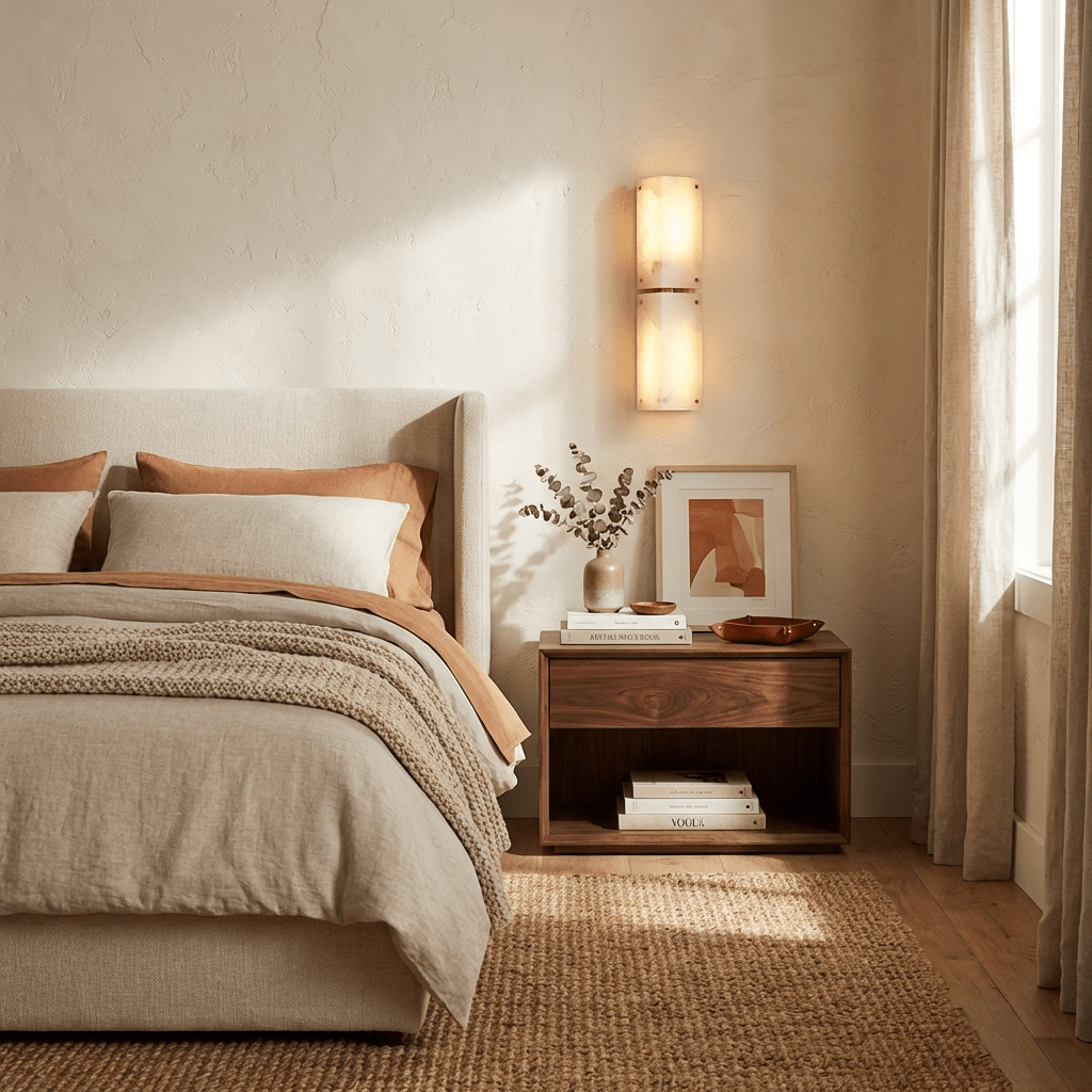 Aurelia Double Panel Alabaster Wall Light by Bling Lighting Studio