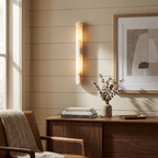Aurelia Slim Alabaster Linear Wall Light by Bling Lighting Studio