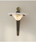 Aurelian Crest Alabaster Wall Sconce by Bling Lighting Studio