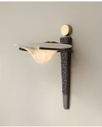 Aurelian Crest Alabaster Wall Sconce by Bling Lighting Studio