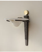 Aurelian Crest Alabaster Wall Sconce by Bling Lighting Studio