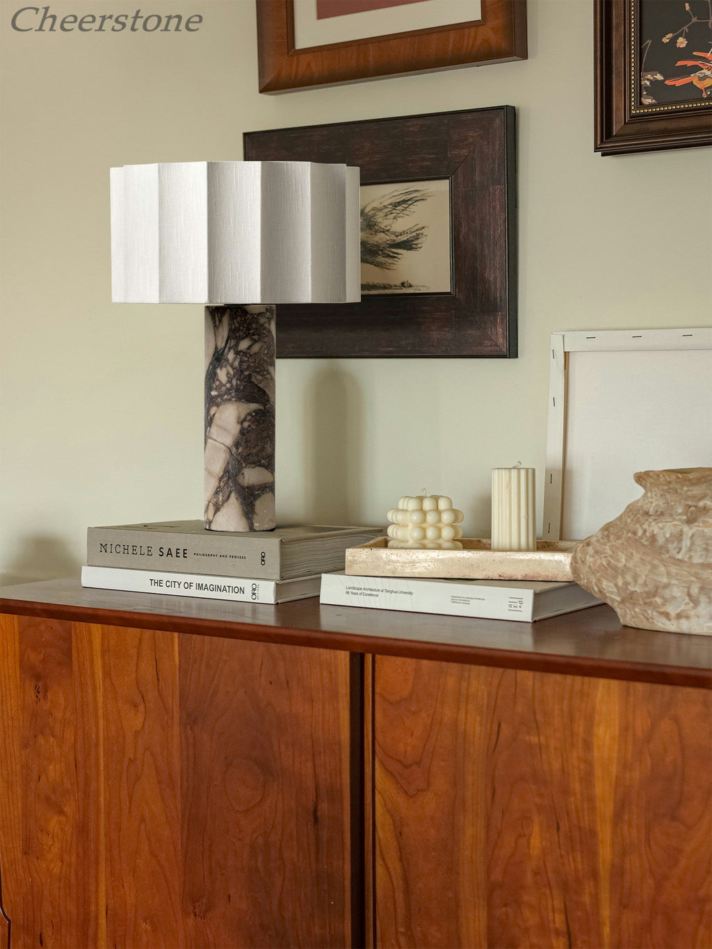 Aurelio Marble Table Lamp by Bling Lighting Studio