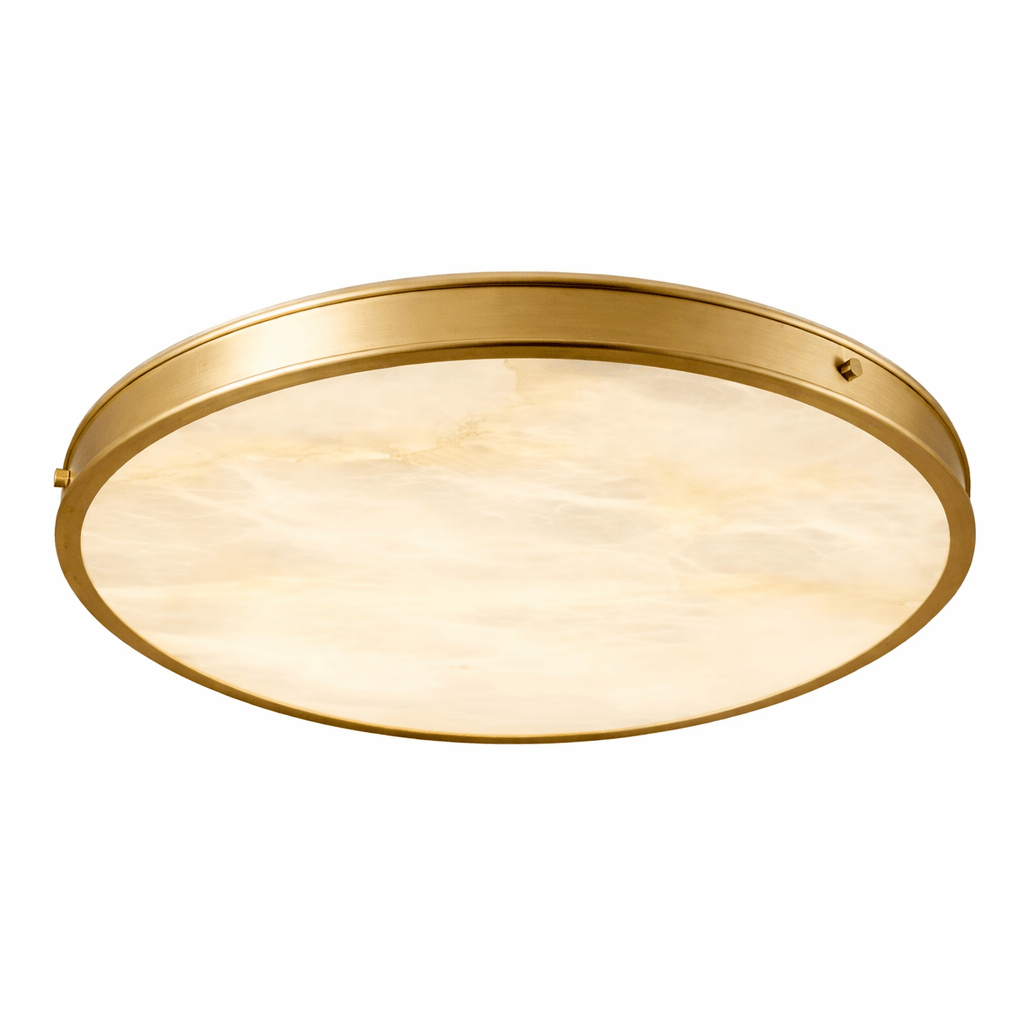 Aureon Alabaster Round Ceiling Lamp by Bling Lighting Studio