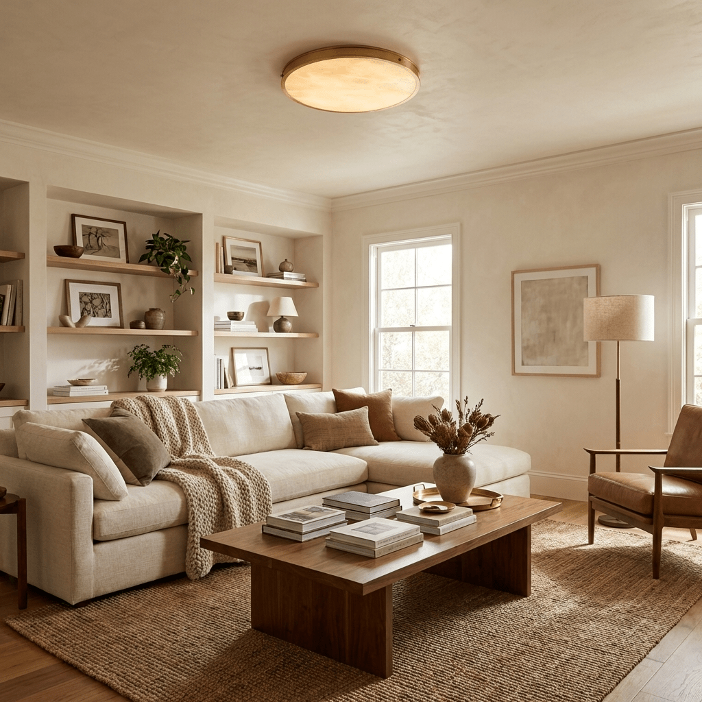 Aureon Alabaster Round Ceiling Lamp by Bling Lighting Studio